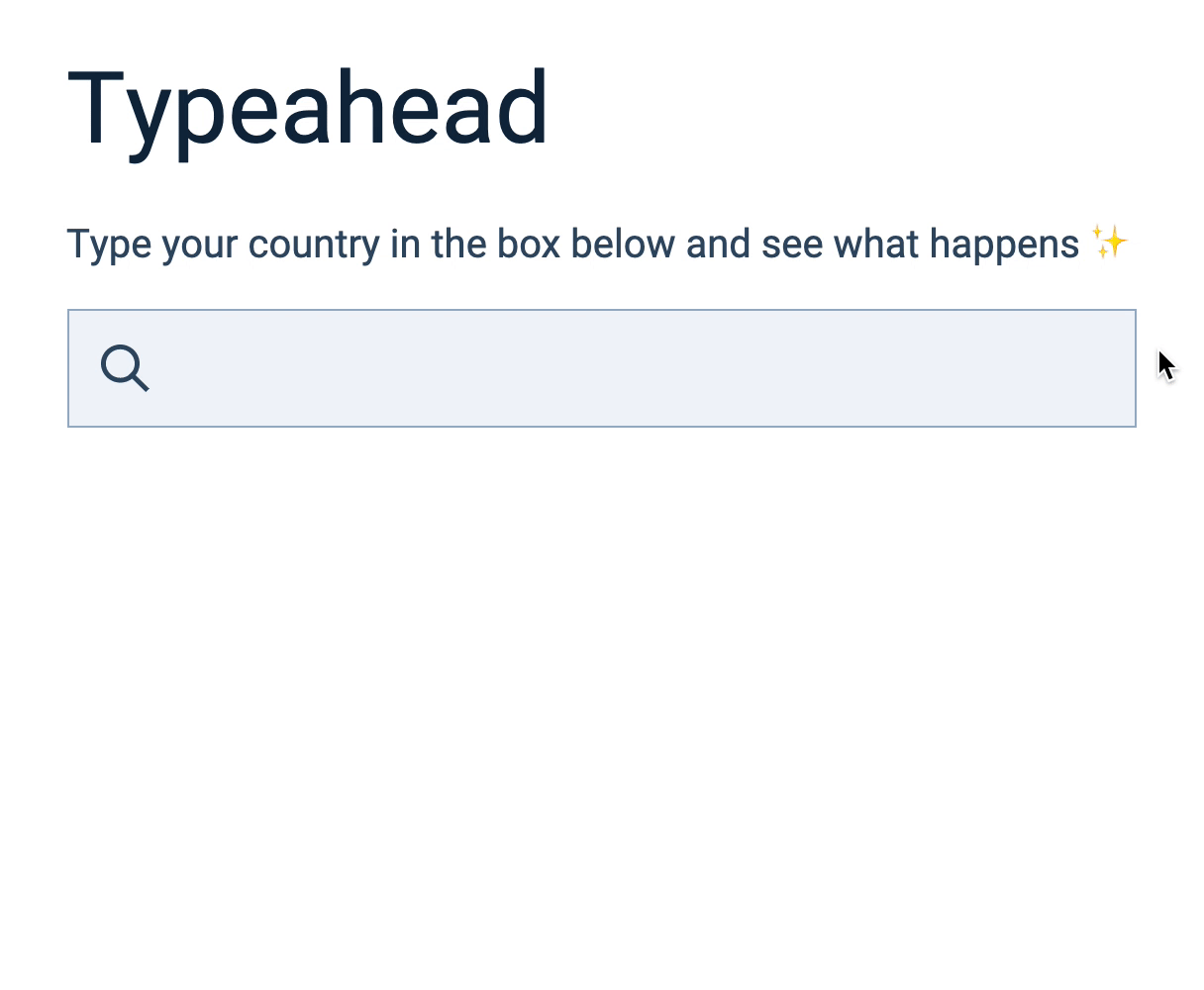 Typeahead / Autocomplete